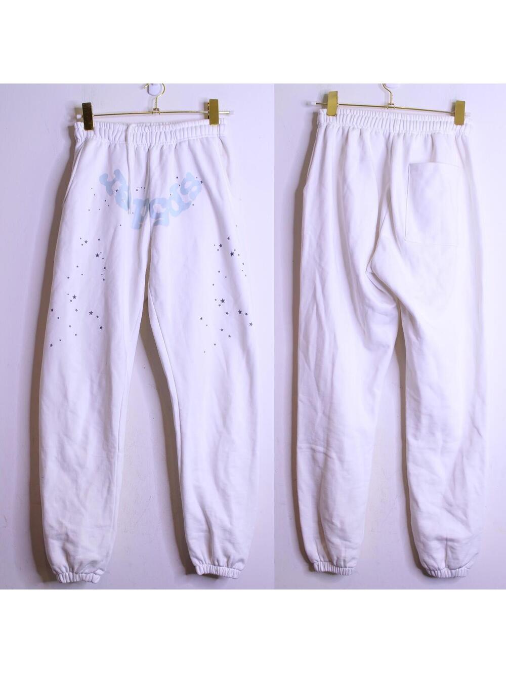 SP5DER White Sweat Pants -